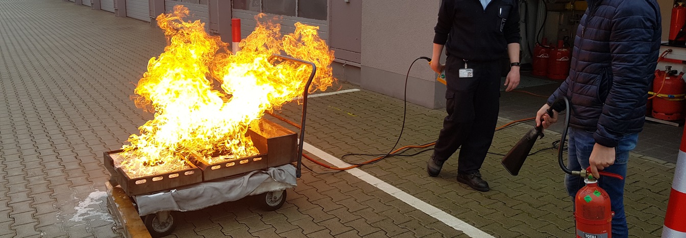 Brandschutzübung bei der Werkfeuerwehr